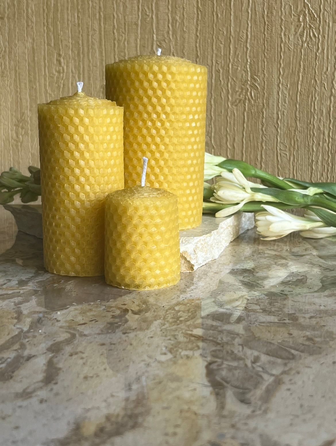 Honeycomb candle